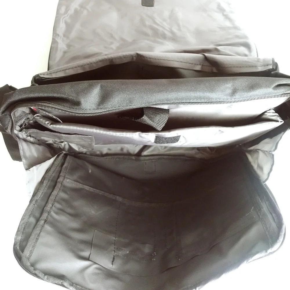 LAPTOP MESSENGER BAG UNISEX BLACK Casual Business Office